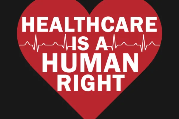 Healthcare is a human right heart