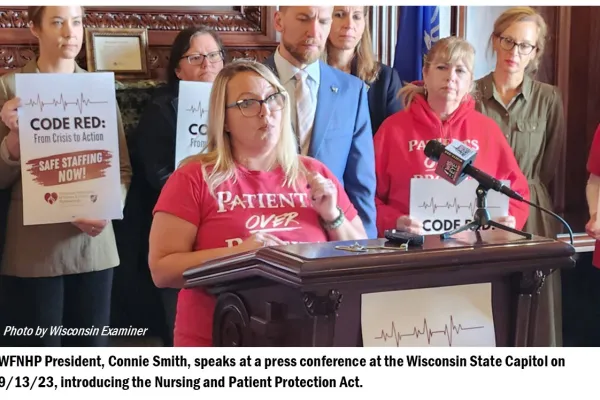 WFNHP President Smith speaks at a press conference 