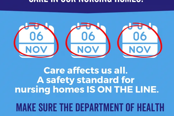 Department of Health Nursing Home Rule, Take Action