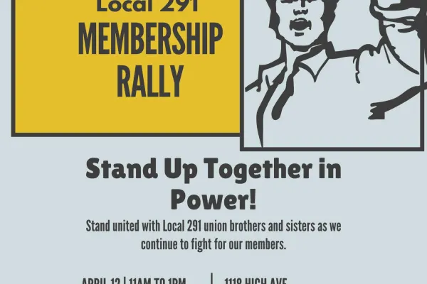 UAW 291 Rally Flyer