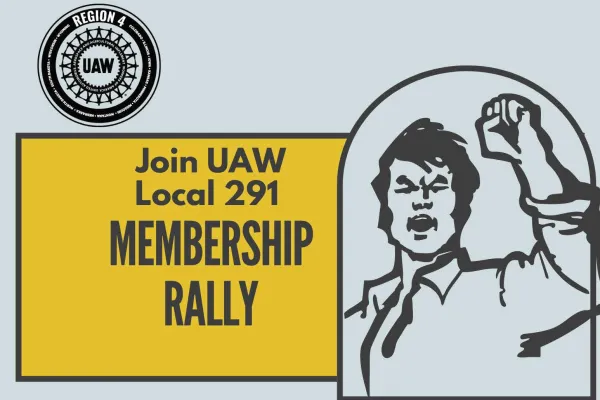 UAW 291 Rally Flyer