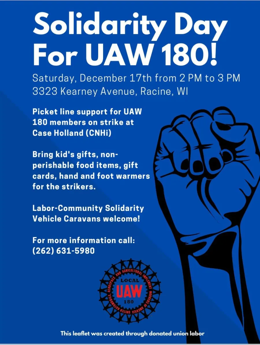 UAW 180 Solidarity Day Flyer 