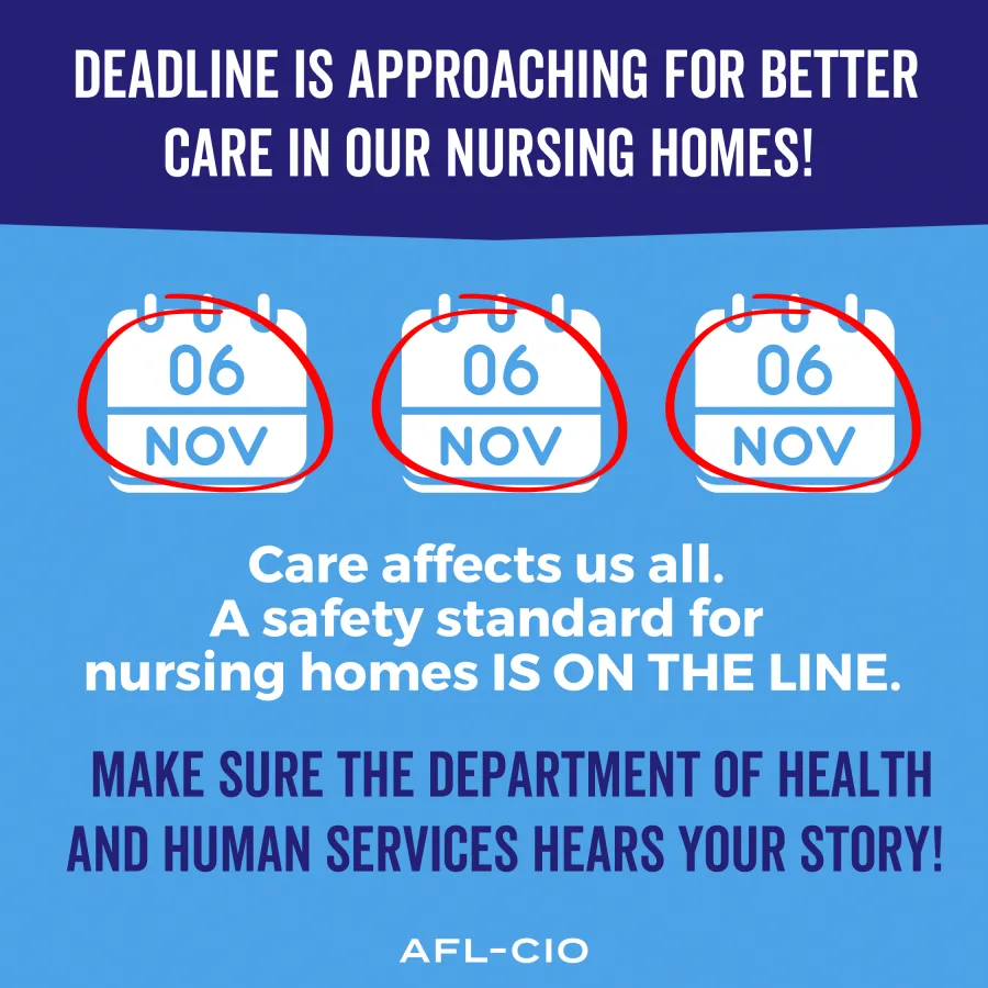 Department of Health Nursing Home Rule, Take Action