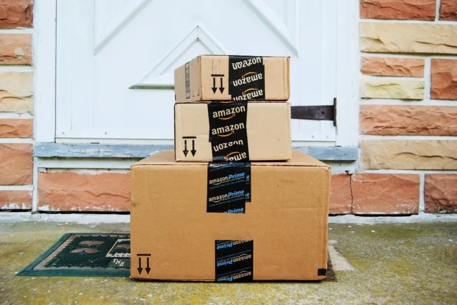 Amazon boxes at doorstep