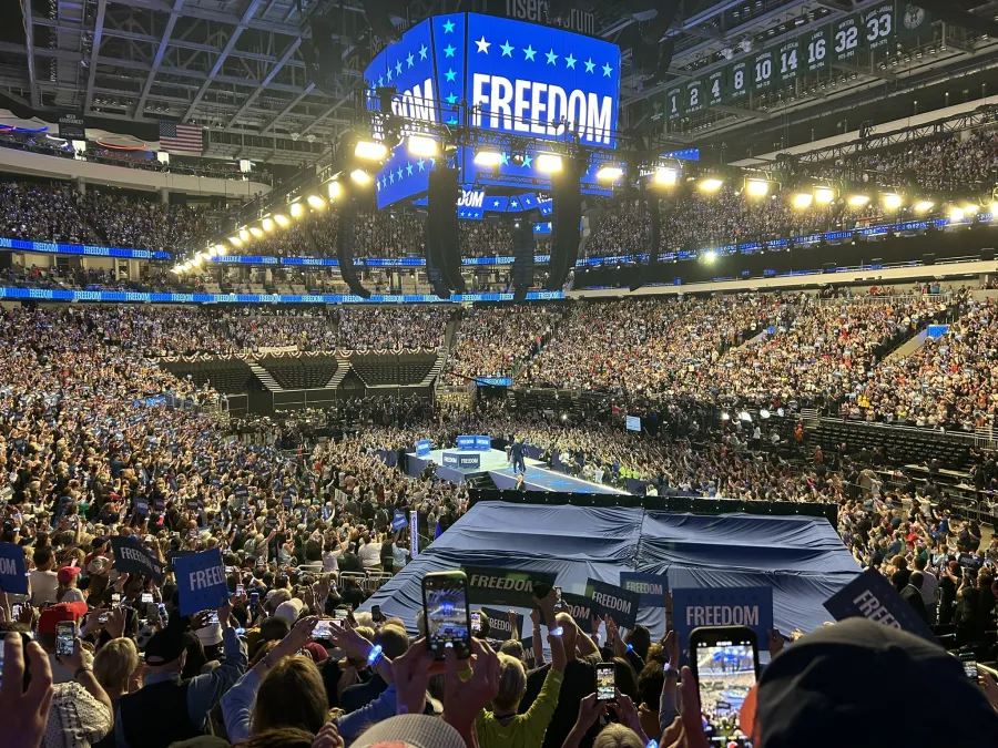 photo: rally at Fiserv Forum