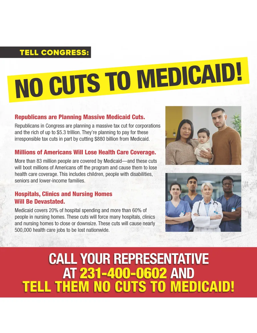 Flyer No Cuts to Medicaid 