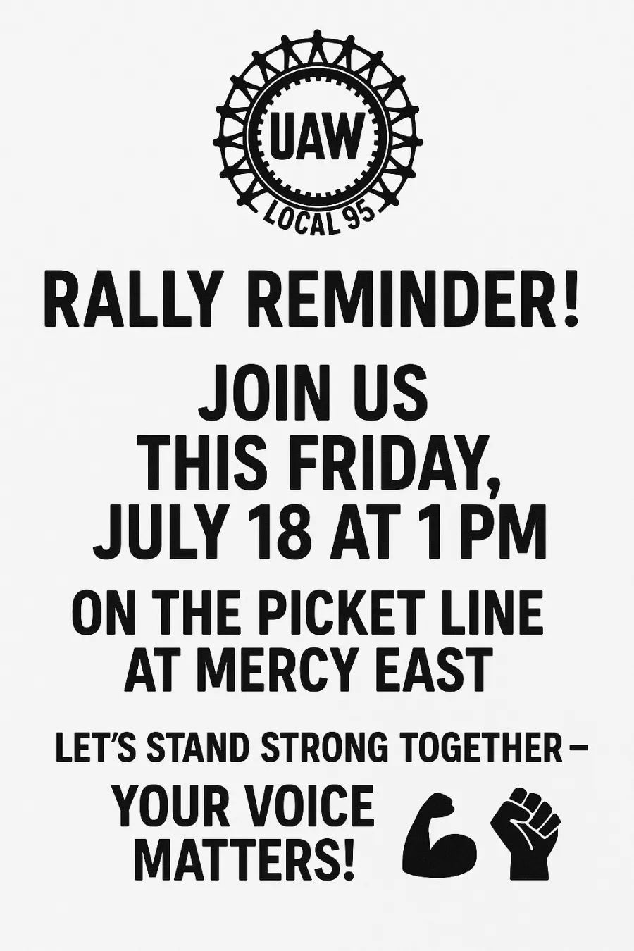 UAW 95 Rally Flyer