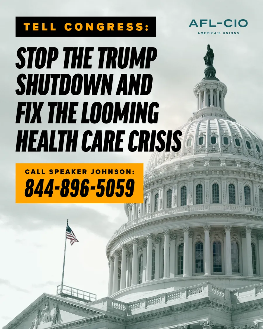 Stop the Trump Shutdown graphic