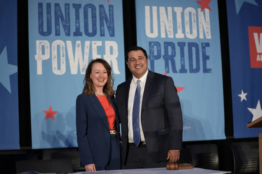 WI AFL-CIO President Bloomingdale with AG Josh Kaul at the 2024 Wisconsin Convention