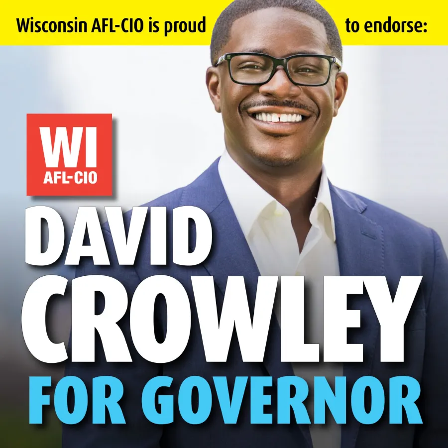 WI AFL-CIO Crowley Endorsement Meme